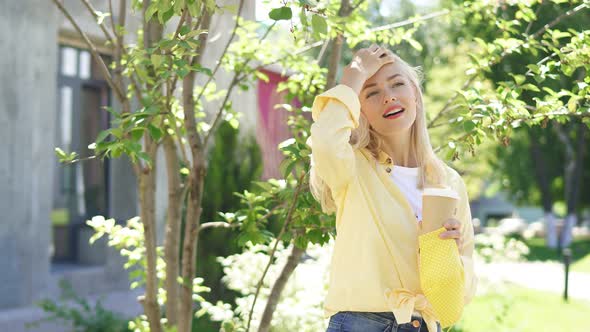 Woman Enjoy Breathing Fresh Air After Quarantine