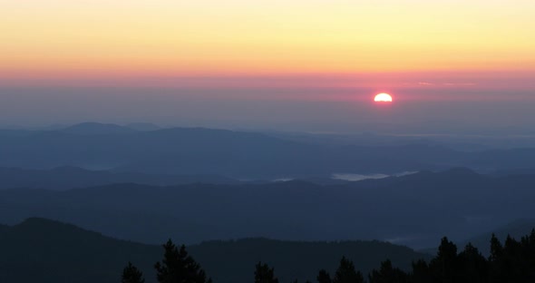 The Mont Aigoual, Gard department, the Occitan, France. View from the top.