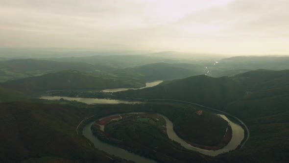 Aerial River Landscape