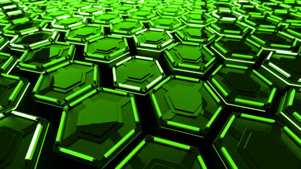 Green Hexagonal Background alt