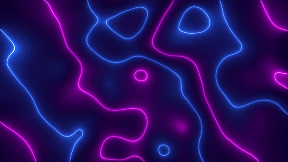New Blue Pink Neon Light Wavy Liquid Animated Background
