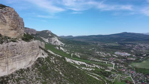 Aerial view of Belbek canyon in Crimea