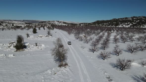 Vehicle Snowy Terrain