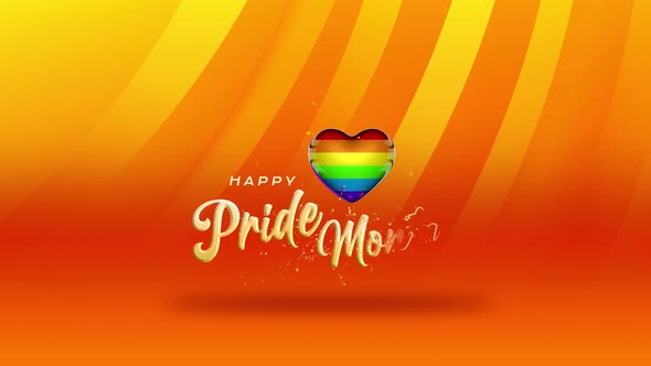 Happy Pride Month Gender Sign Background Animation 4k