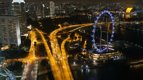 Time lapse of Building in Singapore city