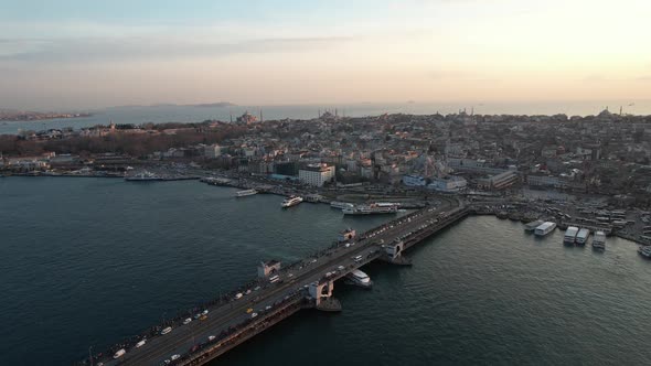 Galata Bridge Historical Peninsula of Istanbul