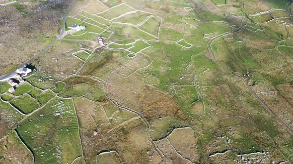 Aerial View of the Beautiful Coastline of Gweedore  County Donegal Ireland