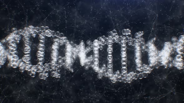 3D Rotation Plexus DNA In 4K