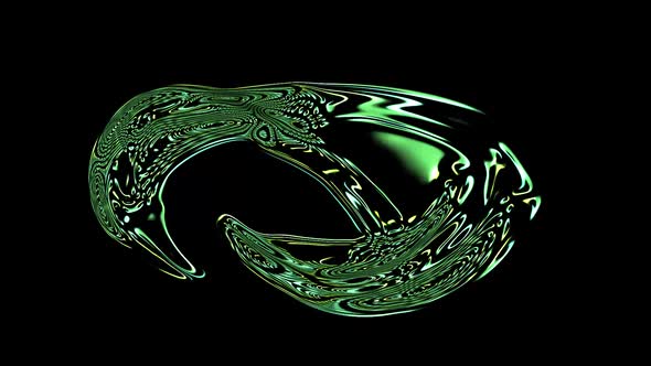 Abstract magic animation of liquid fantastic shapes