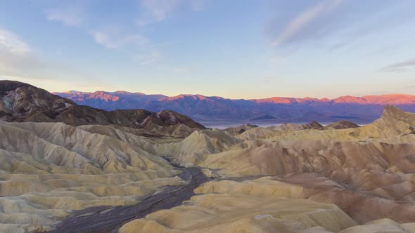 Zabriskie Point at Sunrise. Death Valley National Park. California, USA
