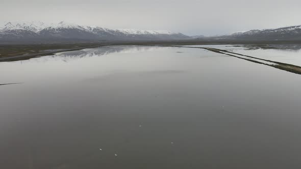 lake winter landscape