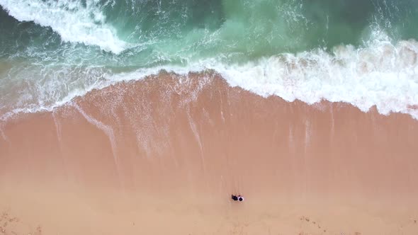 Ocean waves on caribbean