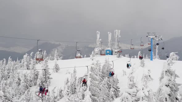 People on a Ski Lift, Speed Up