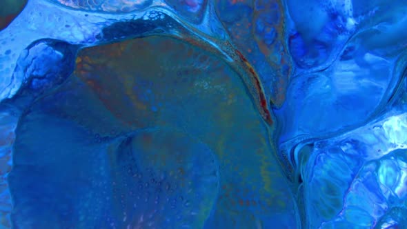 Close Up Of Abstract Colorful Fluid Paint Background Textured 45