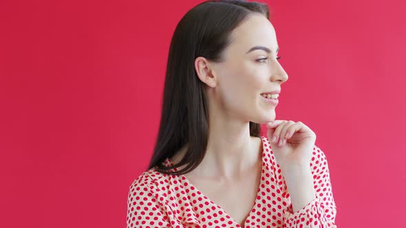 Beautiful Lady in Spotted Garment