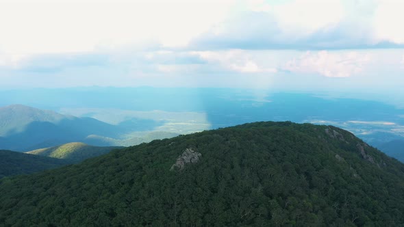 Mount Pleasant during a summer afternoon. An aerial shot (dolly in.)  Located in the George Washingt