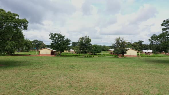 school compound in Africa with vegetation