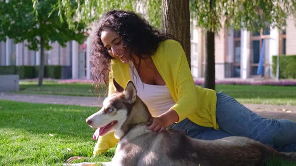 Relaxing Day in the Park with a Dog