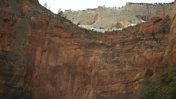 Road Trip Driving Auto in Zion Canyon Utah USA