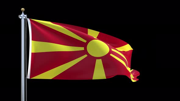 Macedonia Waving Flag