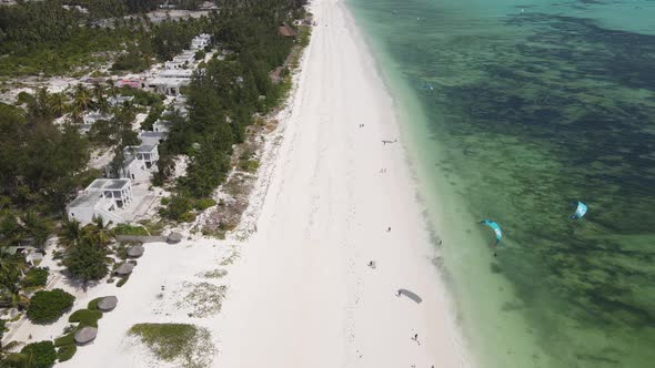 Beautiful Beach Near the Coast of Zanzibar Island Tanzania