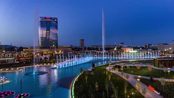 panoramic view of the Tashkent City recreation park