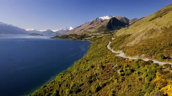 Aerial footage of beautiful New Zealand