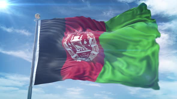 4K 3D Afghanistan Flag