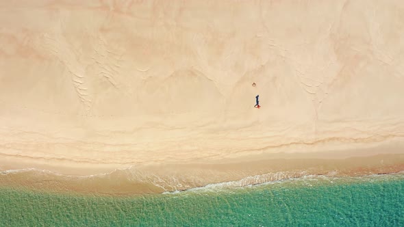 A Gorgeous Isolated Beach Surrounded with Turquoise Ocean Waters