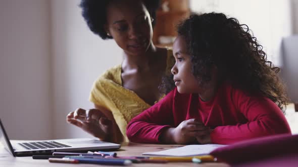 Family spending time at home together