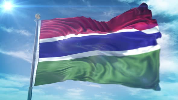 4K 3D Gambia Flag alt