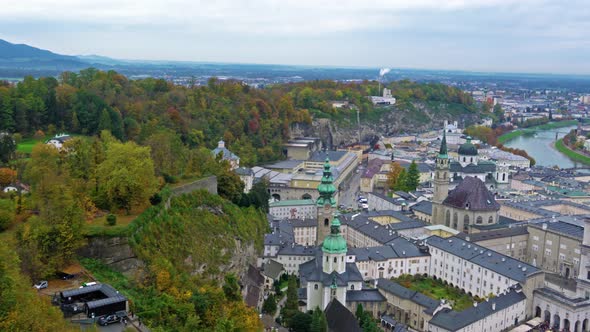 Kapitelplatz, St Peter's Abbey, Franciscan Church and Salzburg Cathedral,