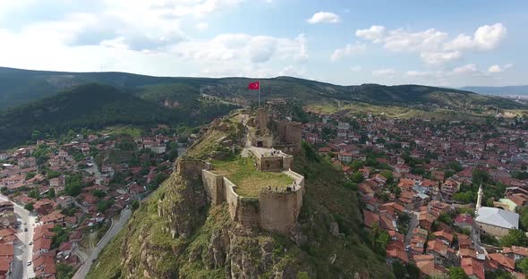 City and Historical Castle Aerial