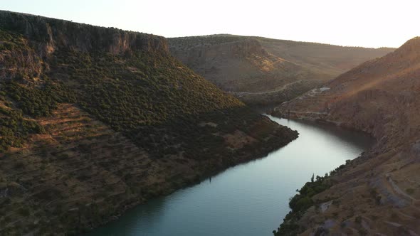 Canyons And Curly River Aerial View 