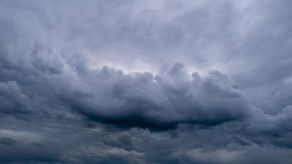 Timelapse of Dramatic Storm Clouds Moving in the Sky