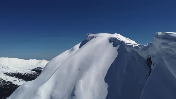 Drone Flight over Mountain Ridge in Kosovo and Montenegro