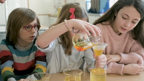 Children in a science lesson with a teacher