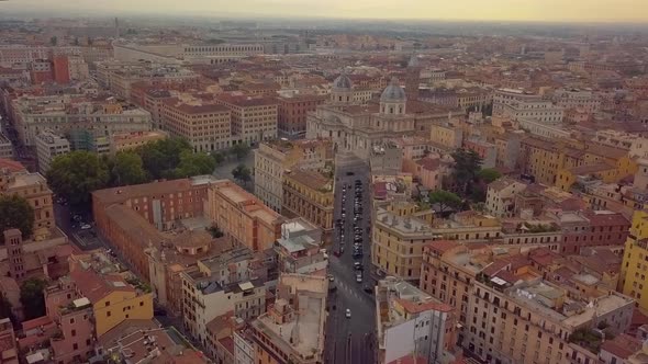 Aerial View Capital of Italy Rome