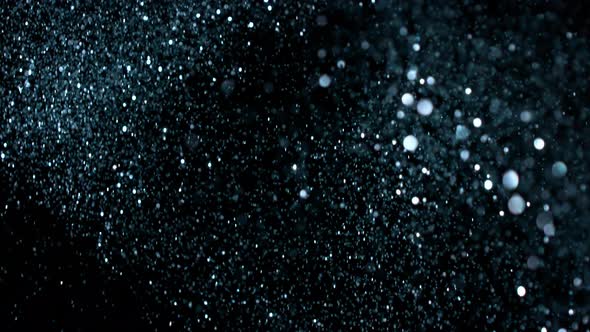 Blue Glitter Explosion in Super Slow Motion Shooted with High Speed Cinema Camera at 1000Fps