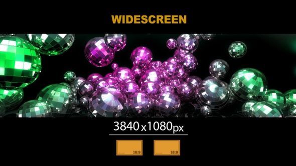 Widescreen Mirror Balls Falling 03