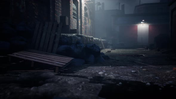 Old Brick Factory at Night alt