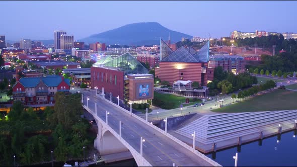 Buildings Video Footage - View Of City At Dusk