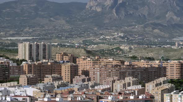 An aeral Alicante view on a bright day