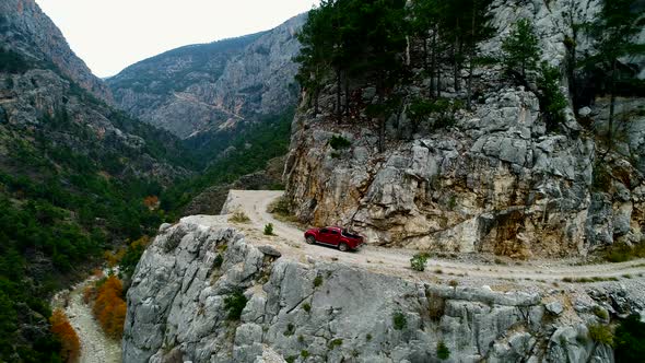 Jeeps Climb Stone Road