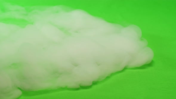 Smoke on Green Chroma Key Background alt