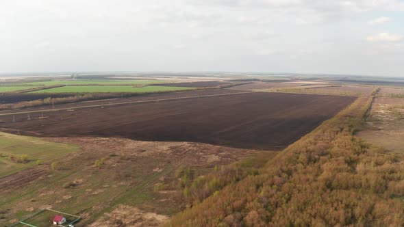 Plough Agriculture Field Before Sowing