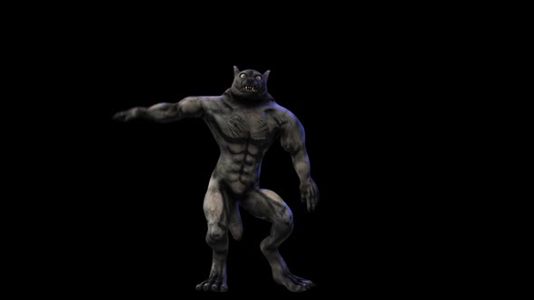 Sexy dancing werewolf with alpha