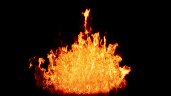 Burning flames from start to finish with ProRes Isolated by Alpha channel (transparent background) alt