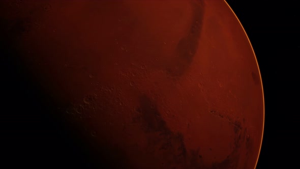 Red Planet Mars in the Starry Sky alt