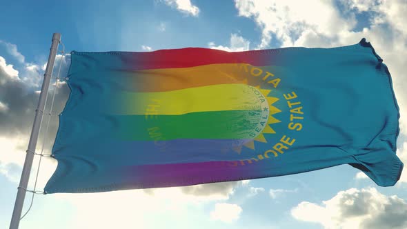 Flag of South Dakota and LGBT